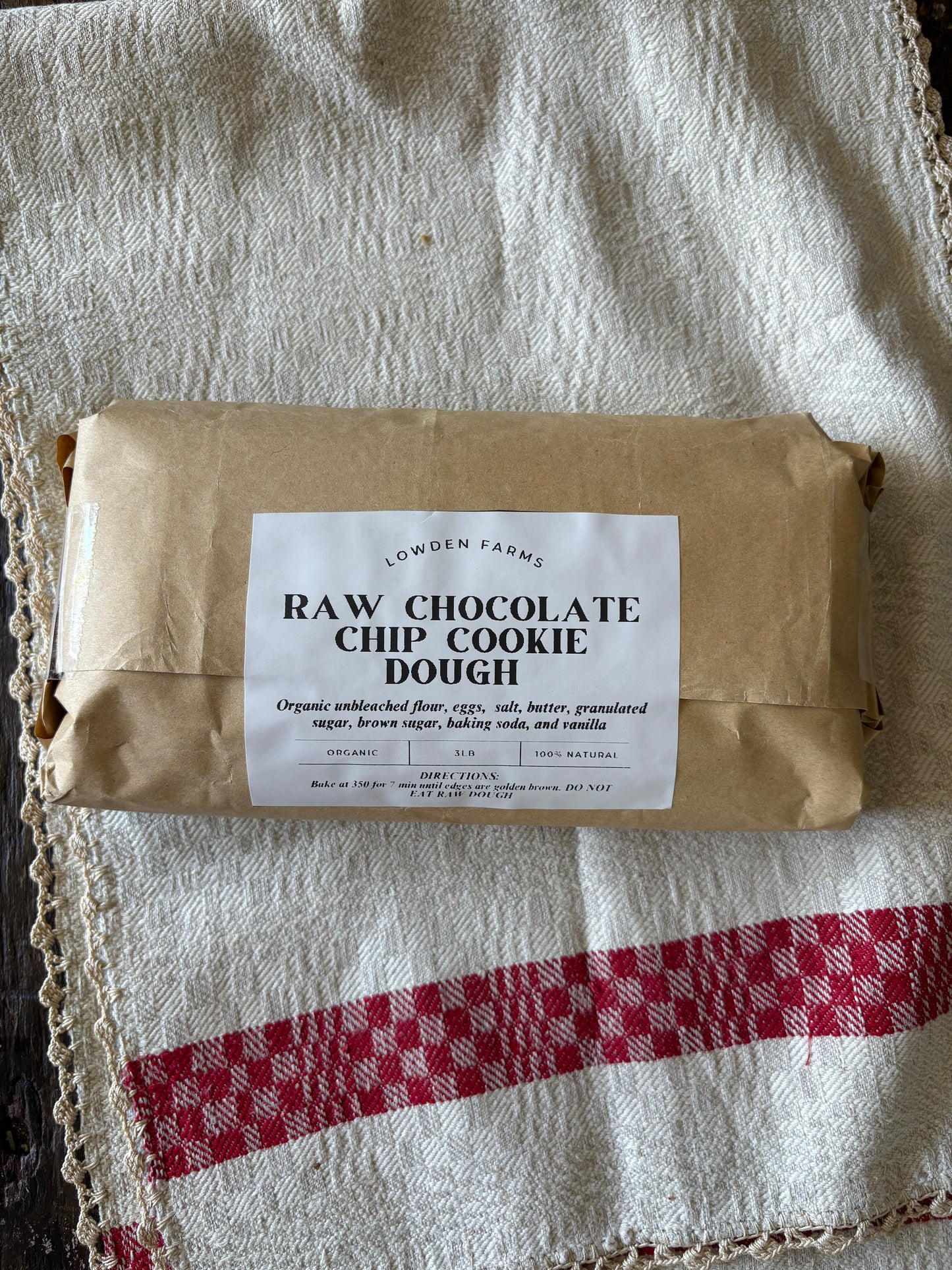 Organic 3lb chocolate chip cookie dough